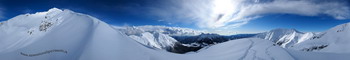 Panoramica 360° dalle pendici del Pizzo Arera